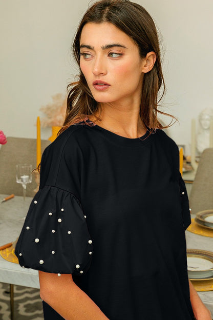 Blusa Bruma con perlas